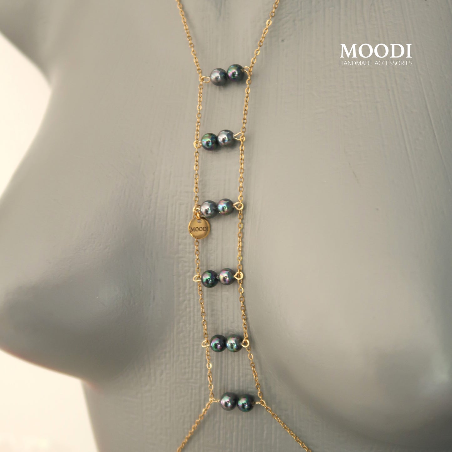 Body jewelry "Black Swan"