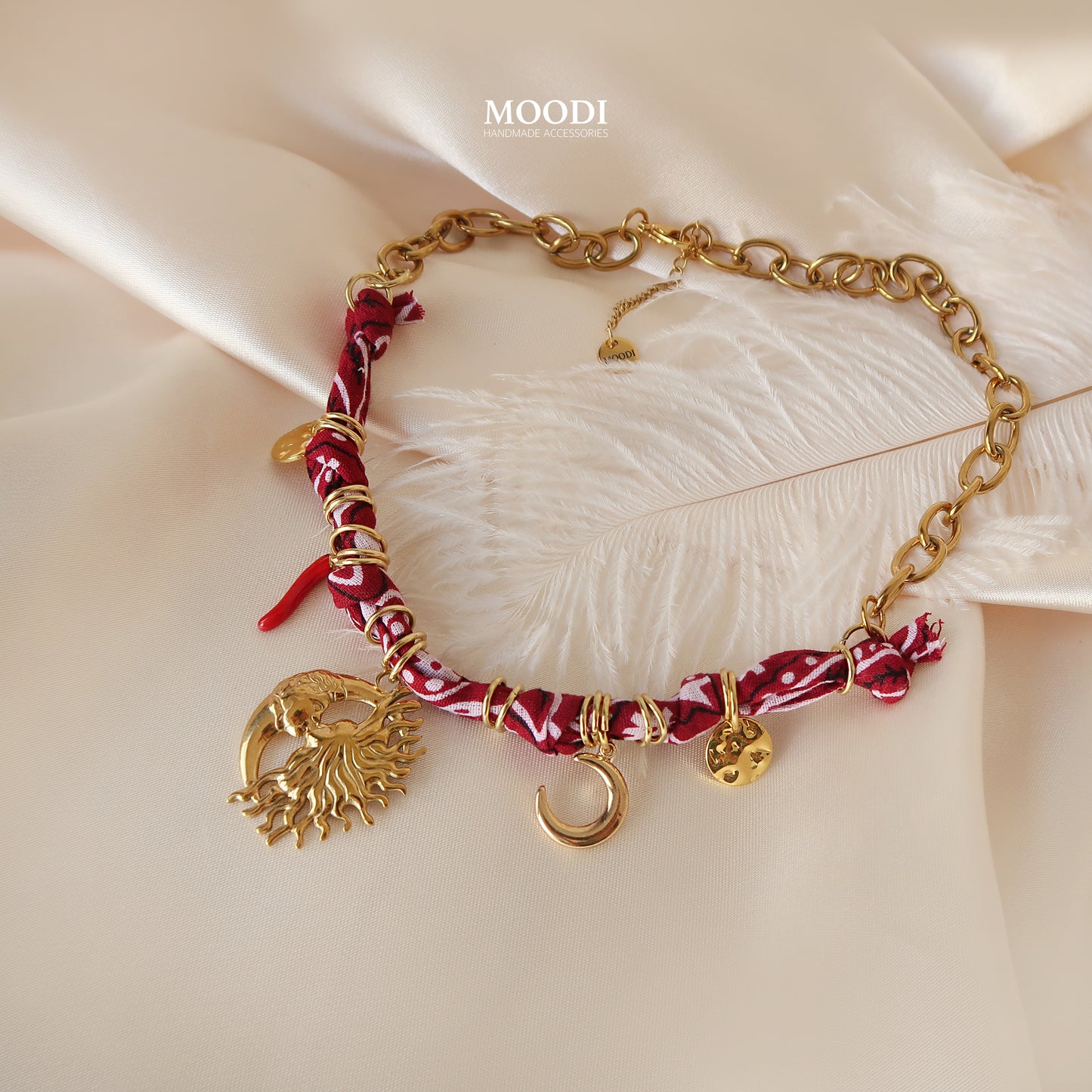 Колие "Red boho spicy"