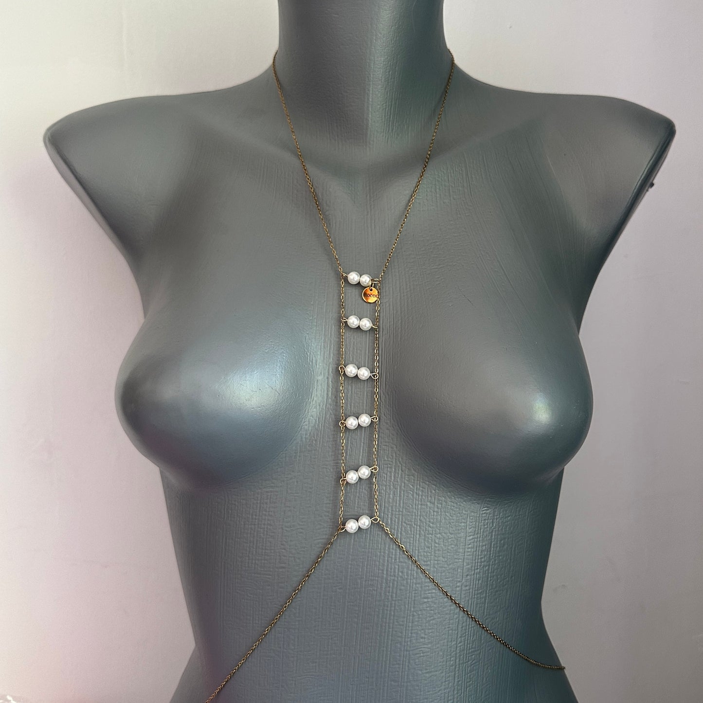 Body jewelry "White Swan"