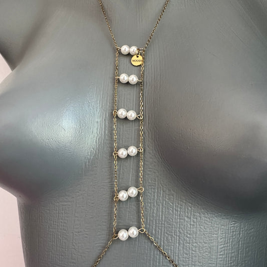 Body jewelry "White Swan"