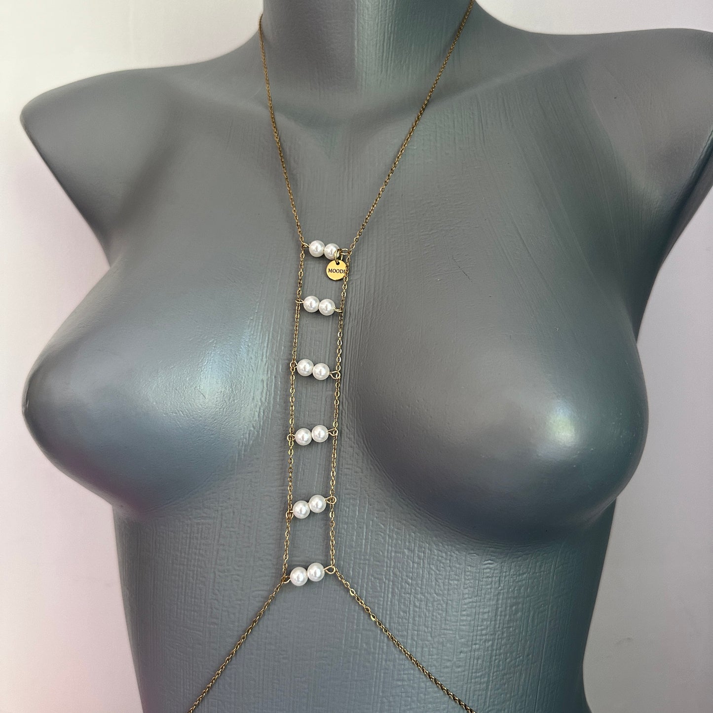 Body jewelry "White Swan"