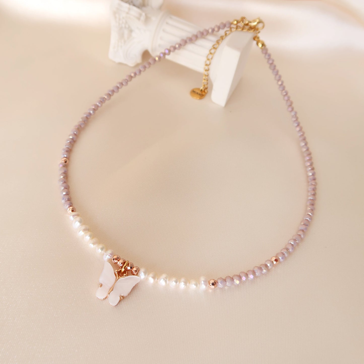 Колие Butterfly "Reni" Rose ash color