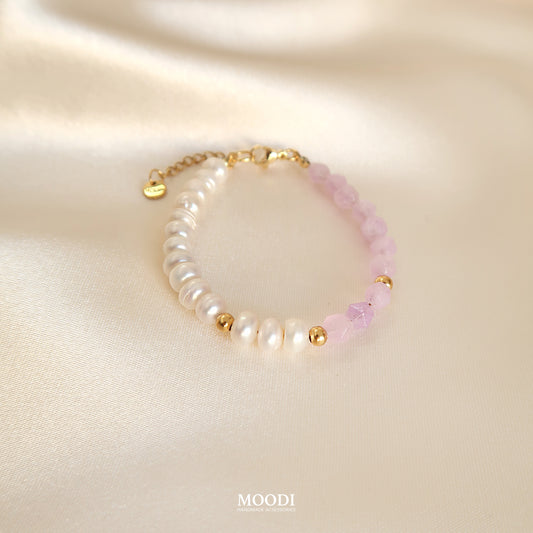 Гривна "Jasmine" Светло лилав Нефрит