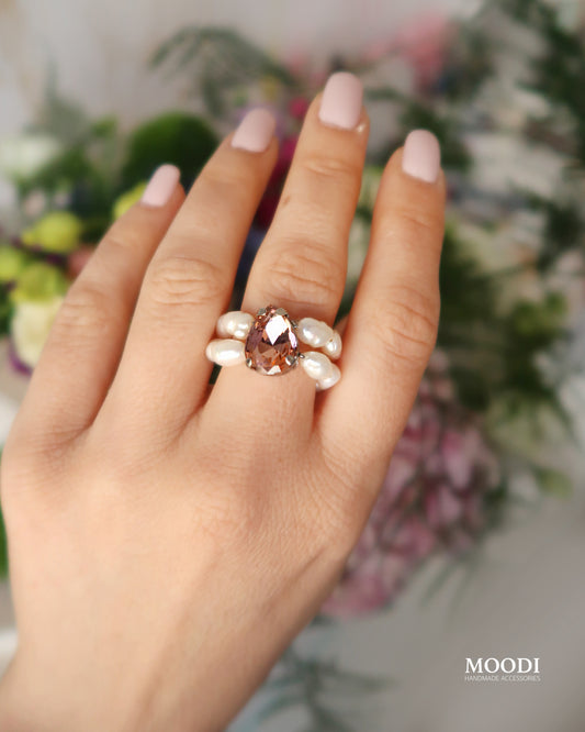 Пръстен "Drop - Peach"