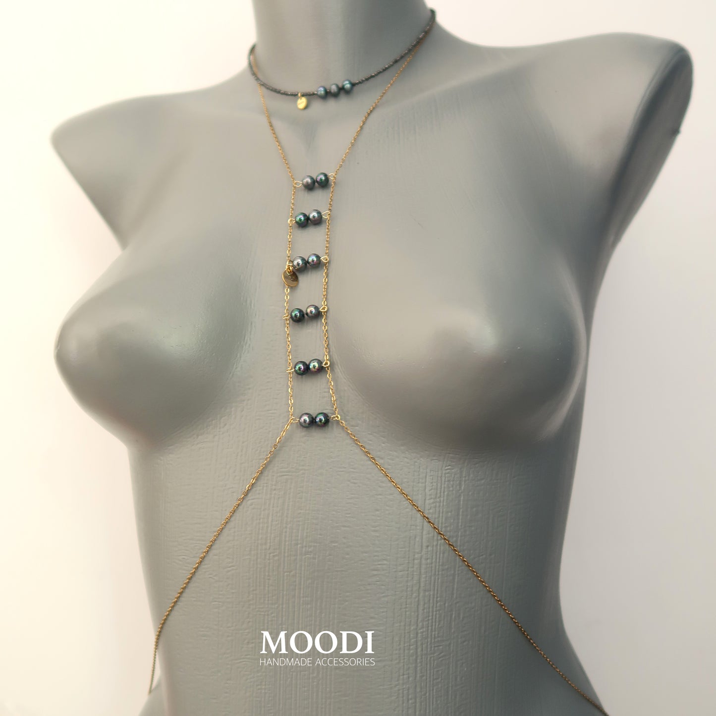 Body jewelry "Black Swan"