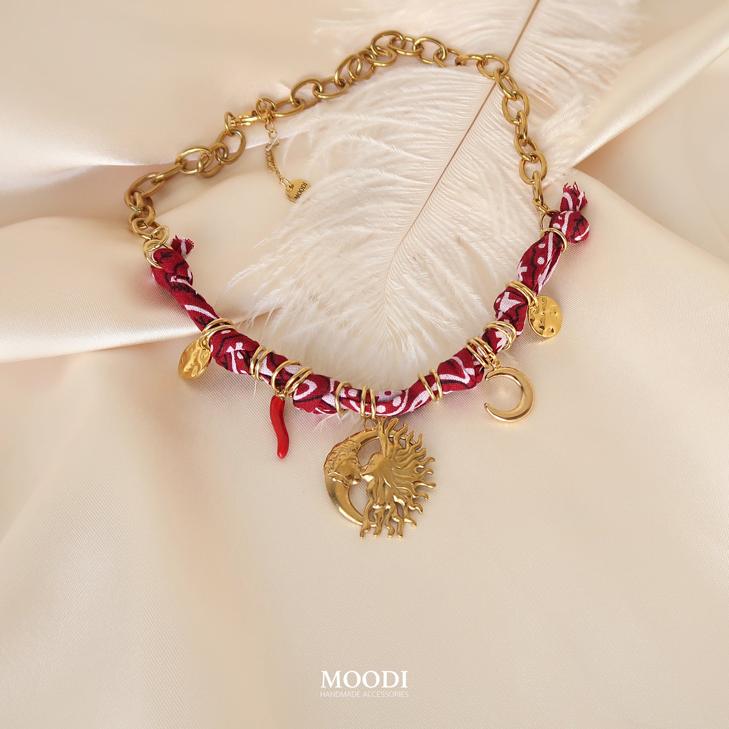 Колие "Red boho spicy"