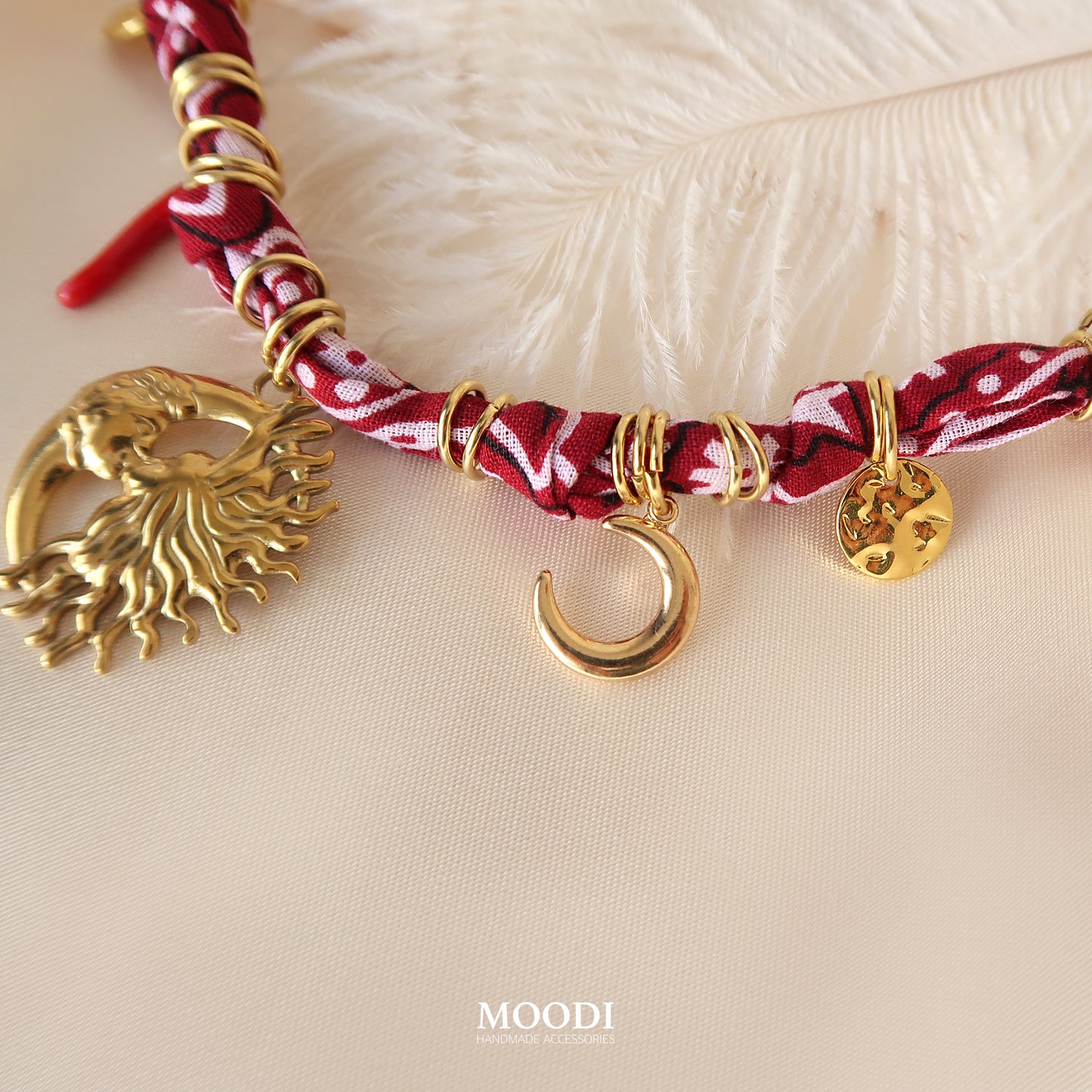 Колие "Red boho spicy"