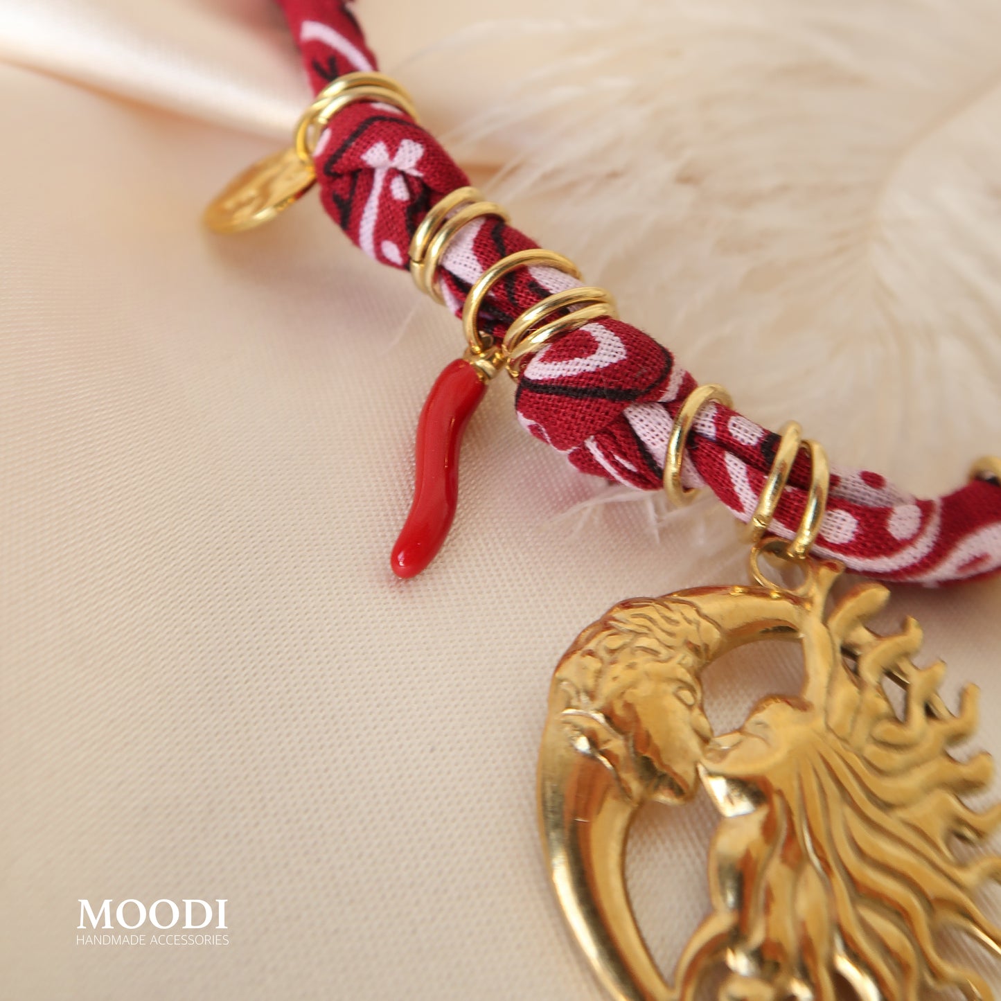 Колие "Red boho spicy"