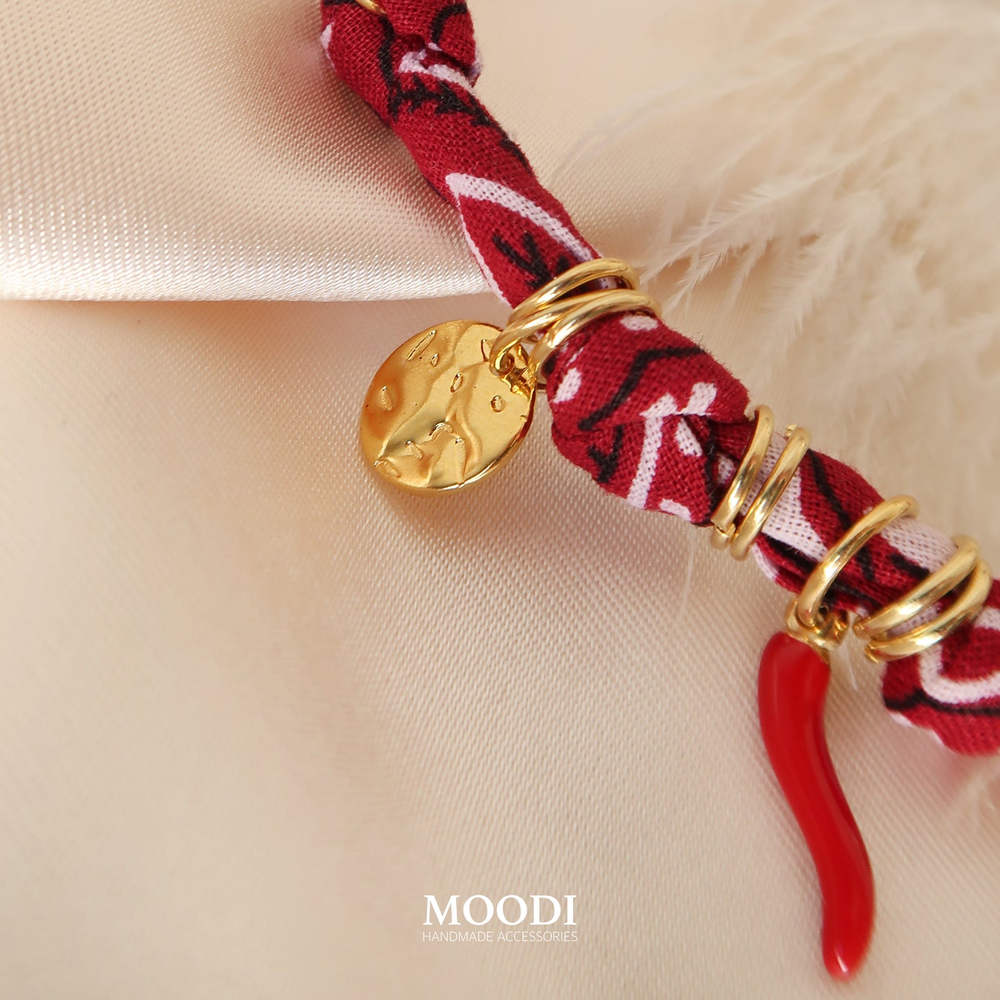 Колие "Red boho spicy"