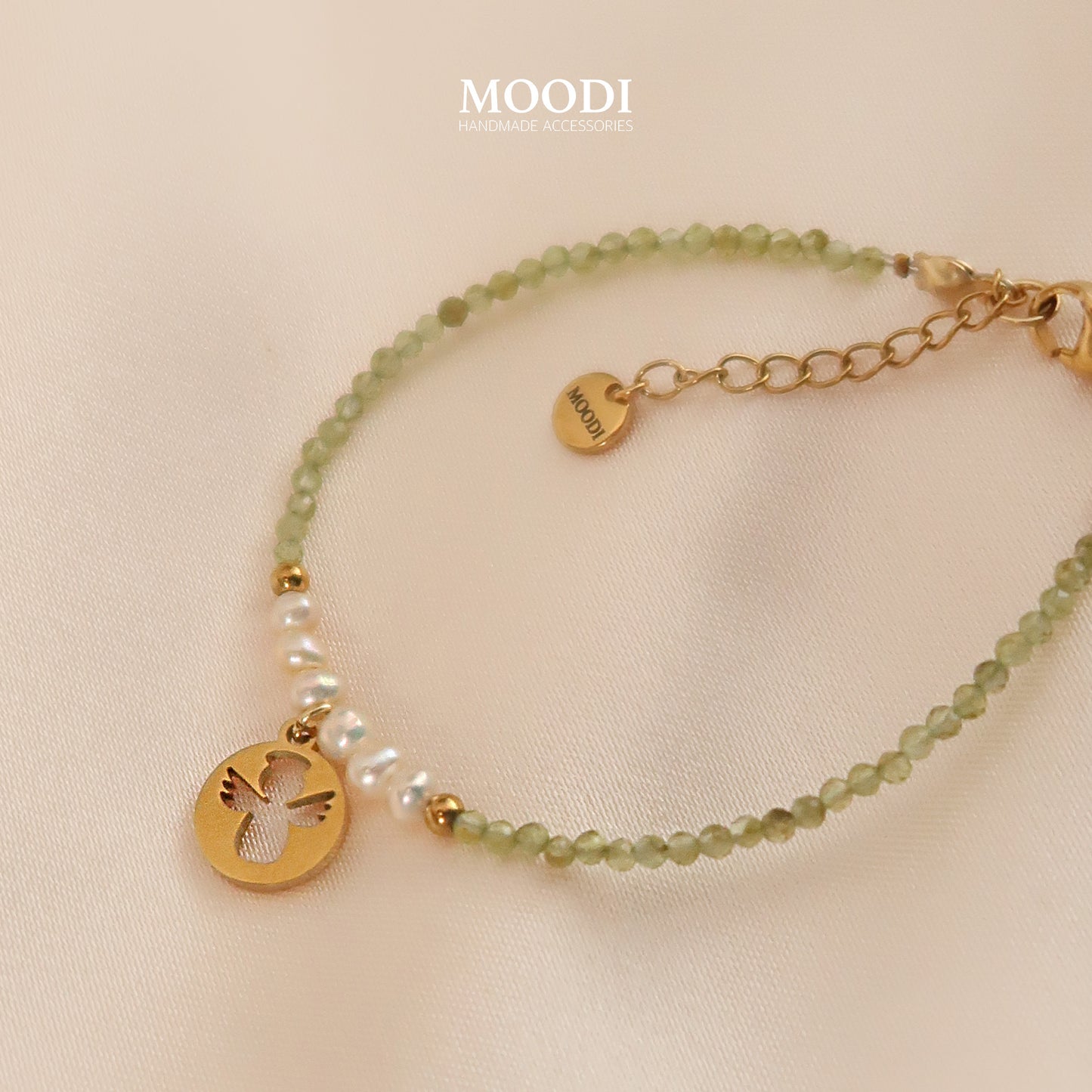 Гривна с камъни Пренит Angel