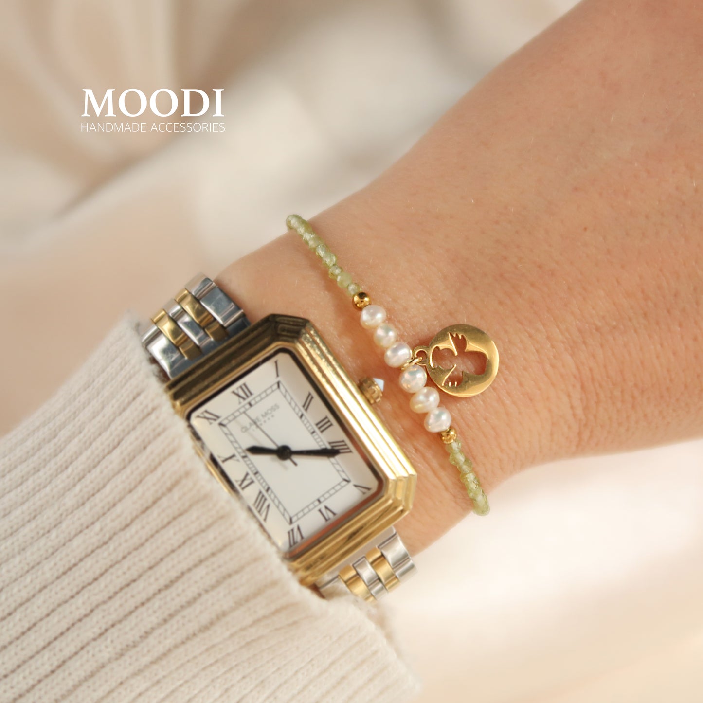 Гривна с камъни Пренит Angel