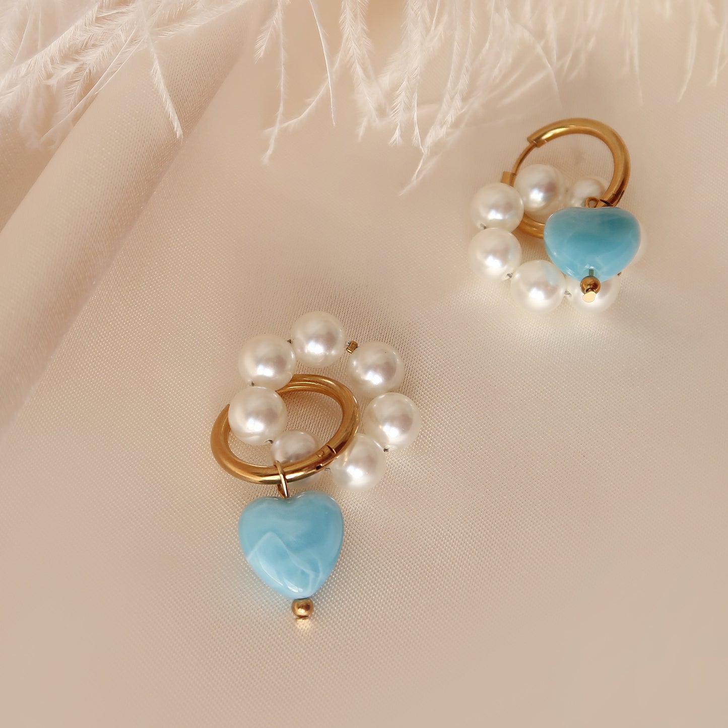 Luxury heart earrings