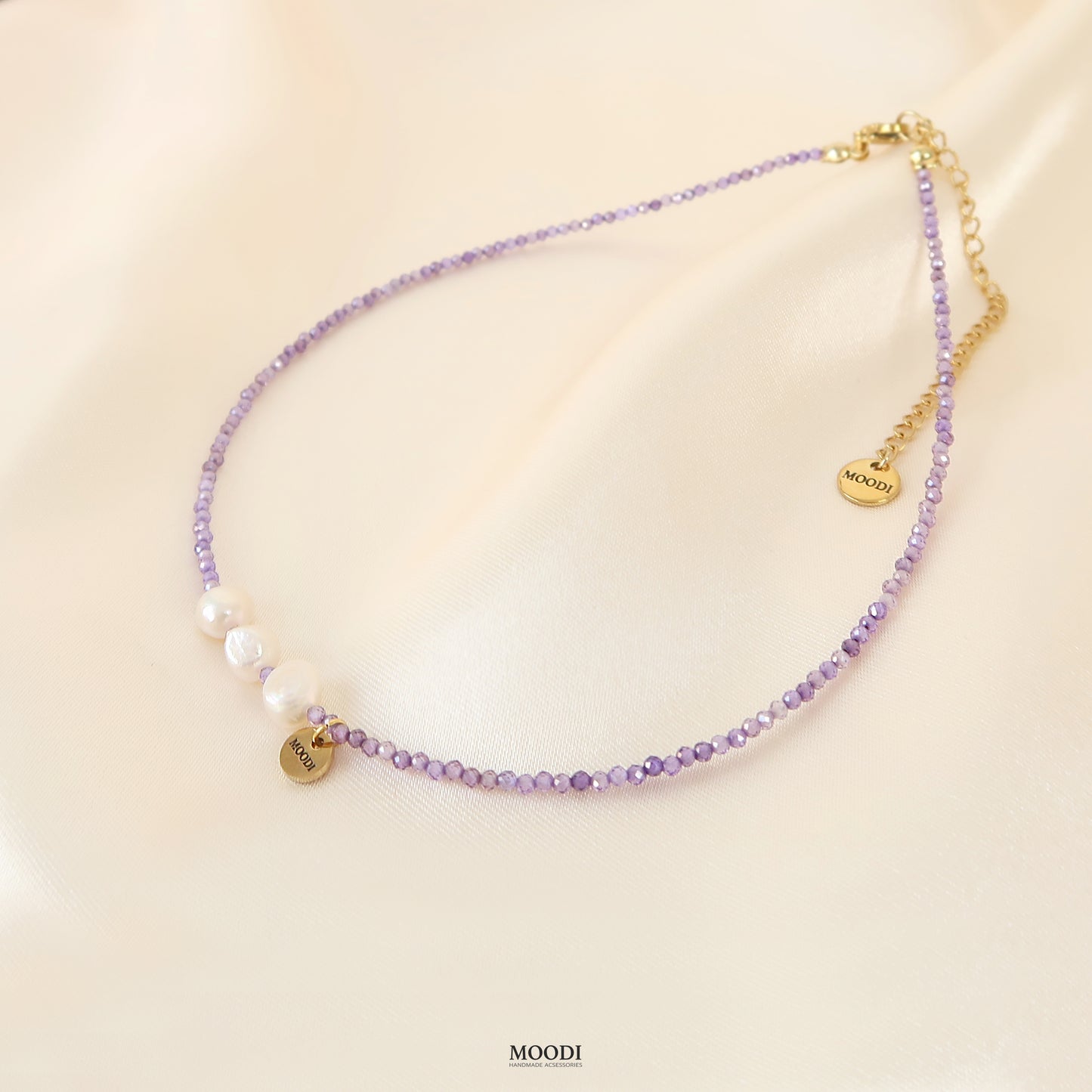 Kолие "Purple Swarovski"