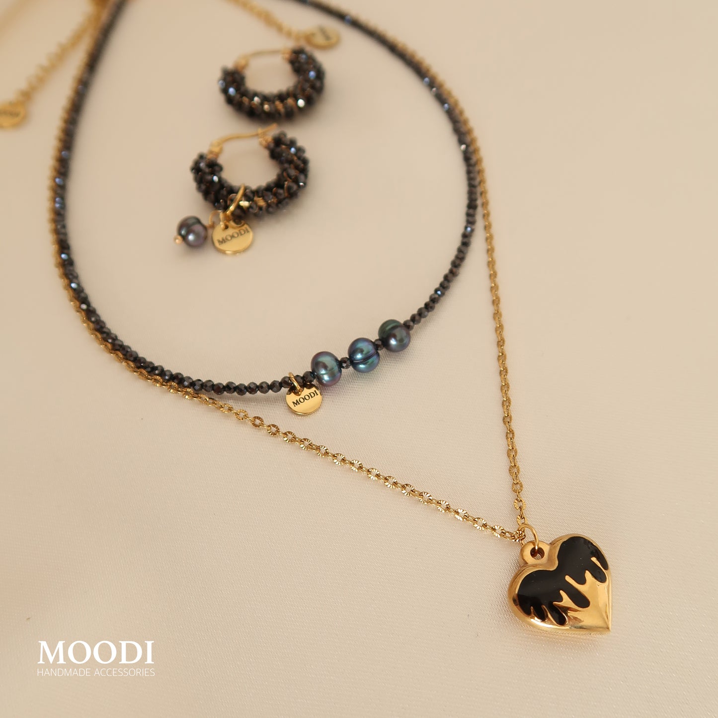 Kолие " Black Swarovski"