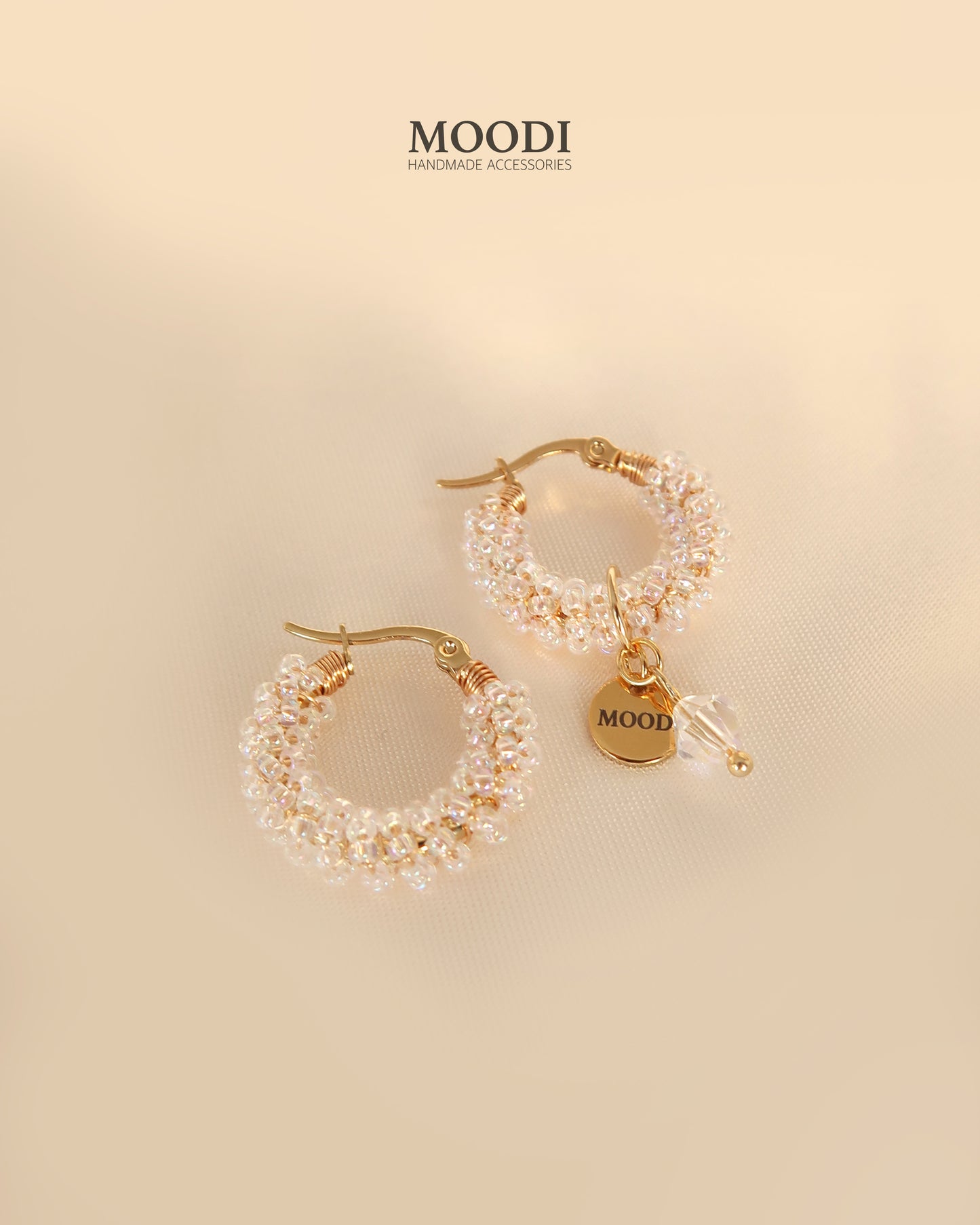 Обеци Hoop Crystal shine