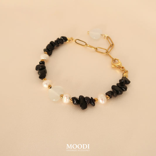 Гривна "Linda" с Черен Обсидиан