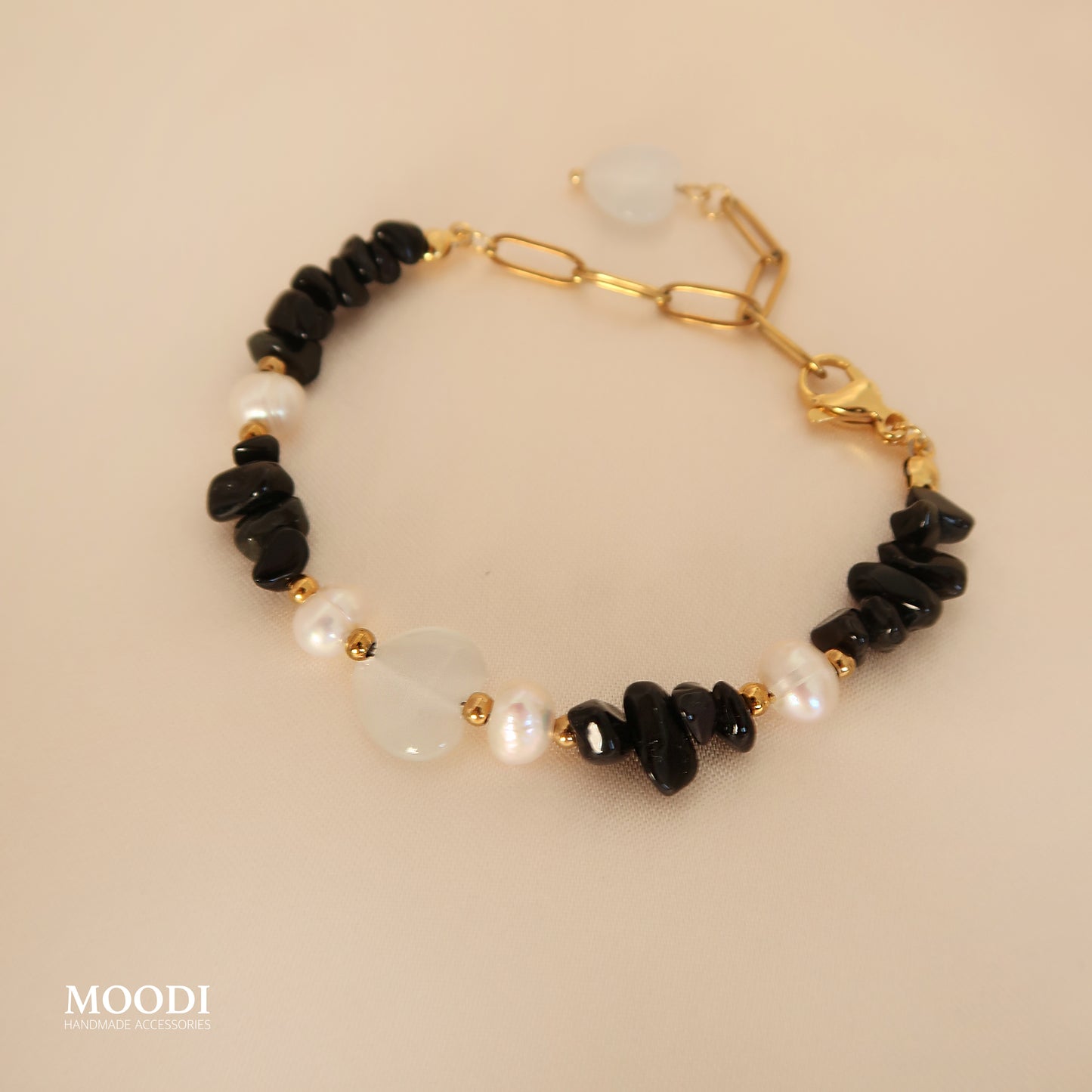 Гривна "Linda" с Черен Обсидиан