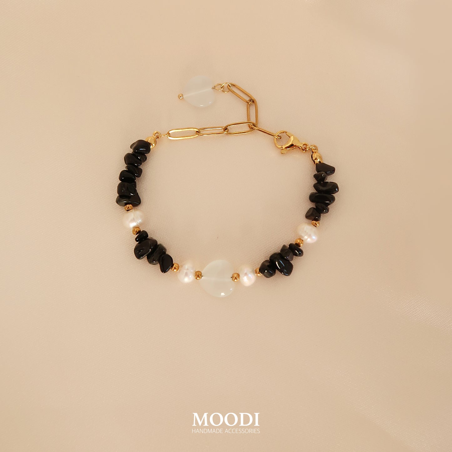 Гривна "Linda" с Черен Обсидиан