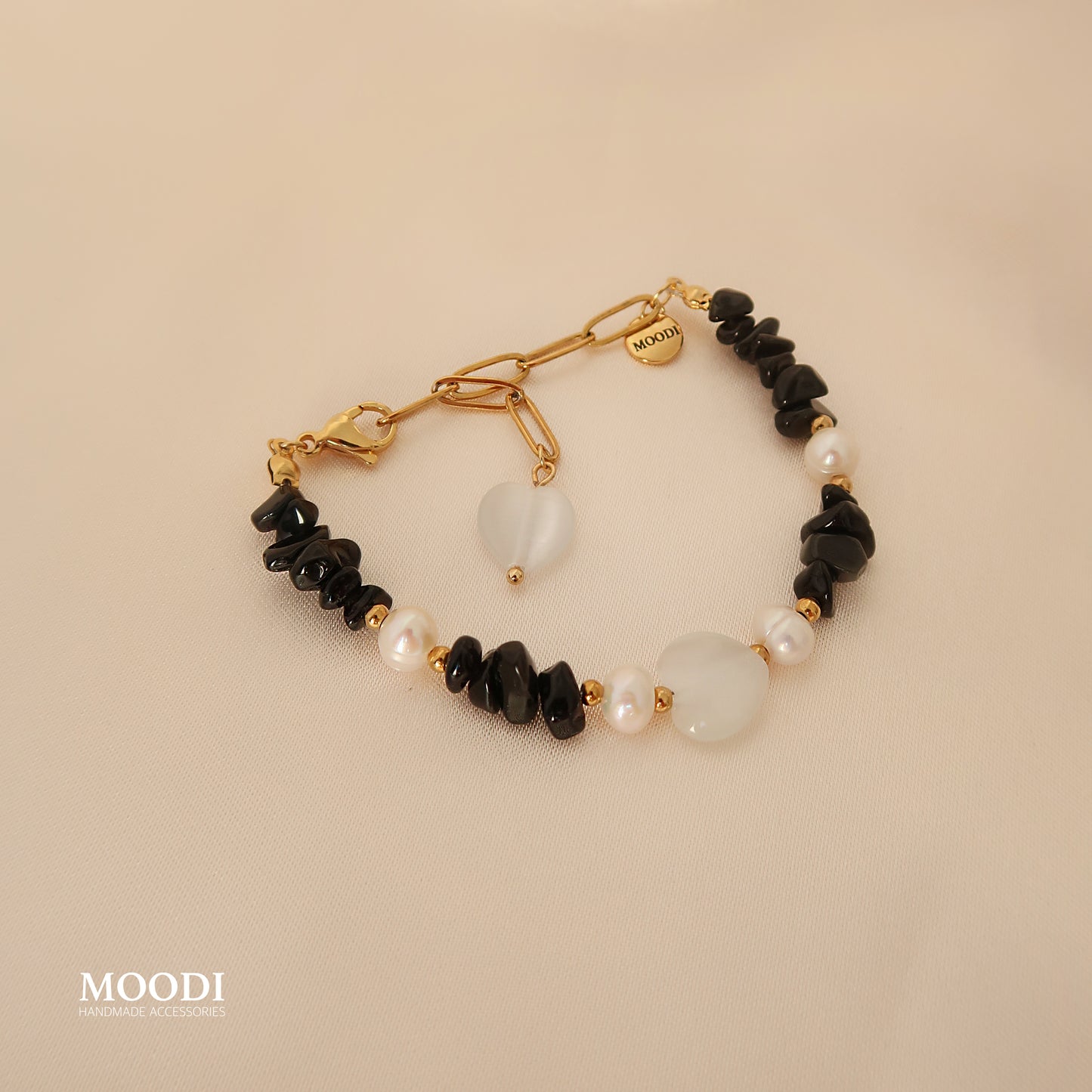 Гривна "Linda" с Черен Обсидиан