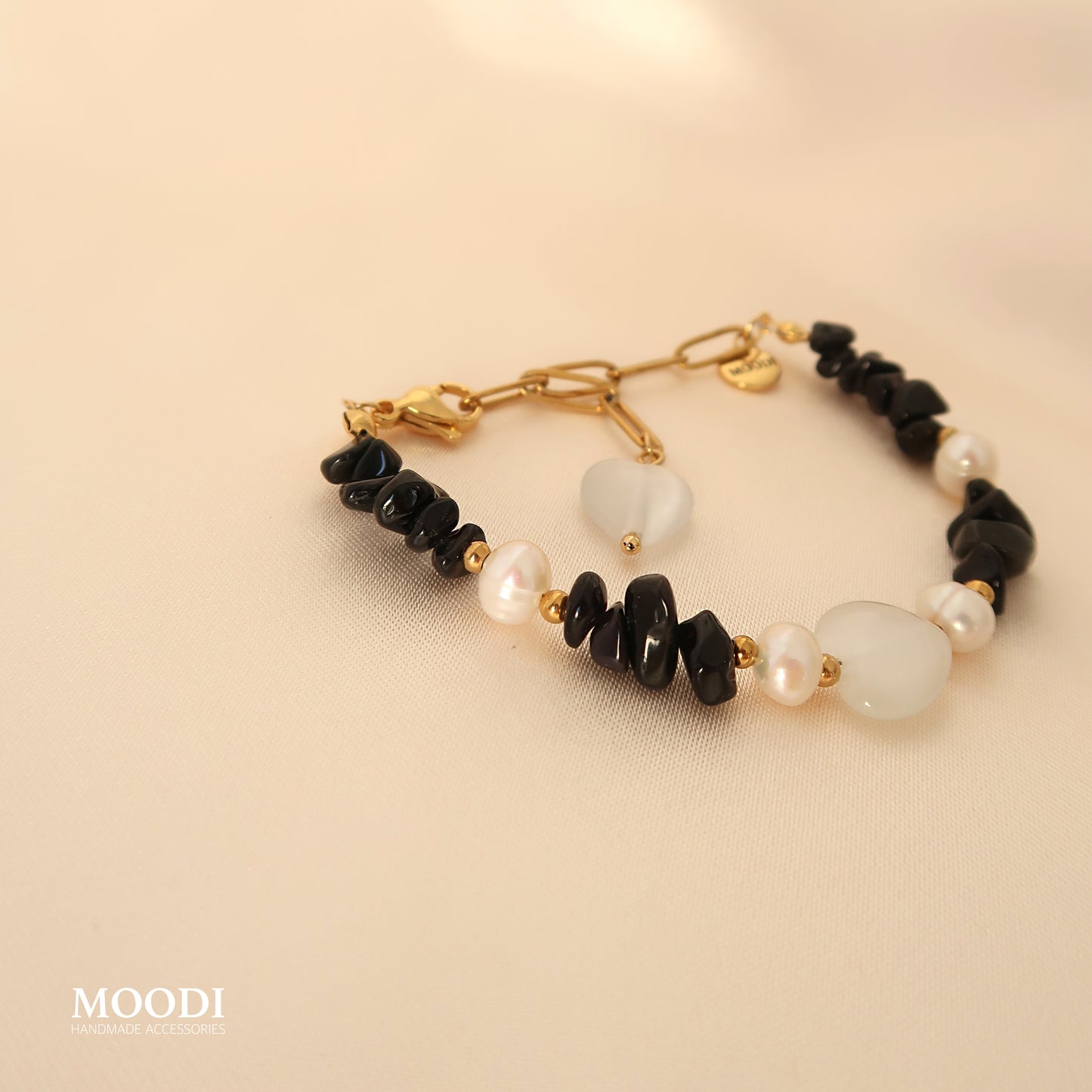 Гривна "Linda" с Черен Обсидиан