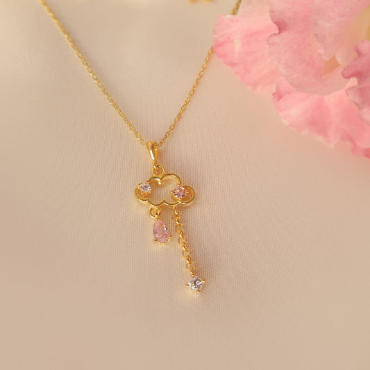 Колие Clouds Gold Quartz