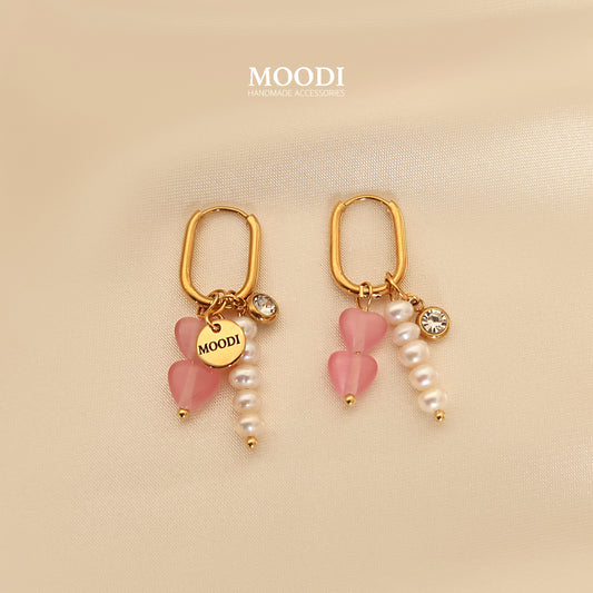 Обеци "Pinky Love"