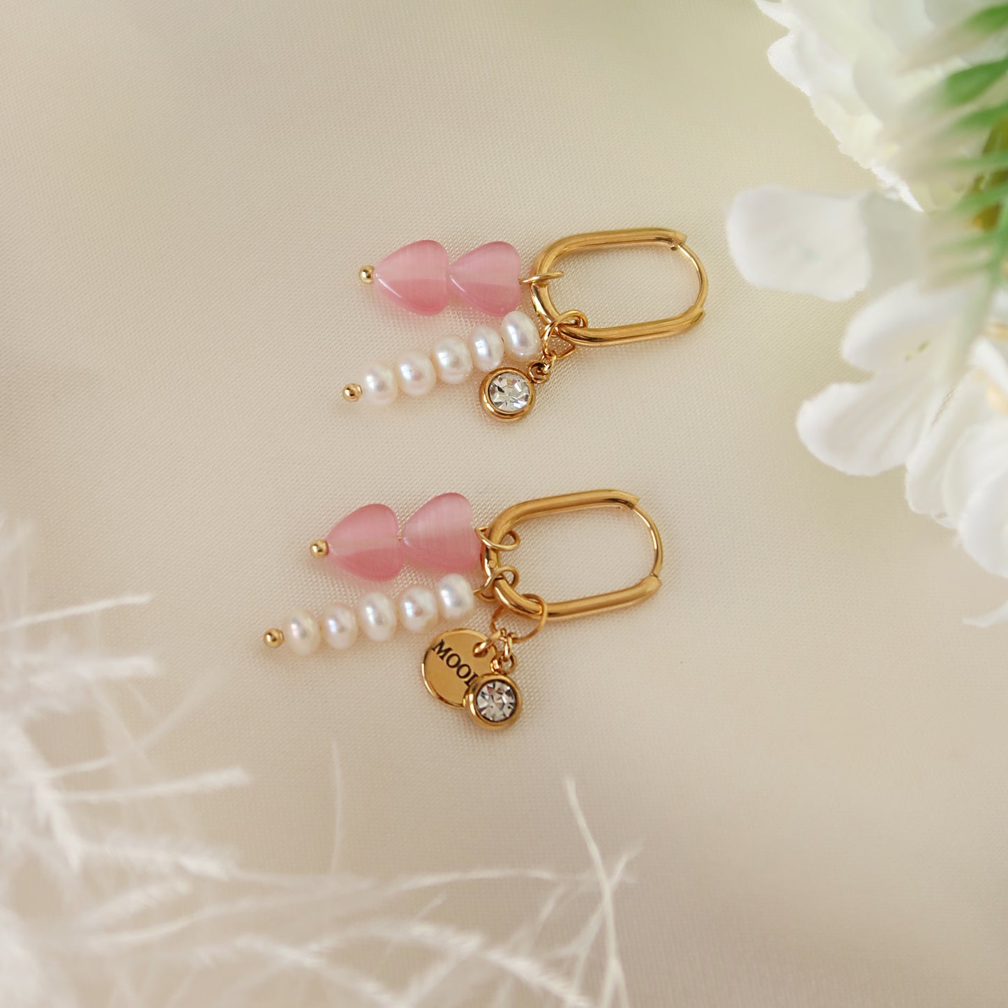 Обеци "Pinky Love"