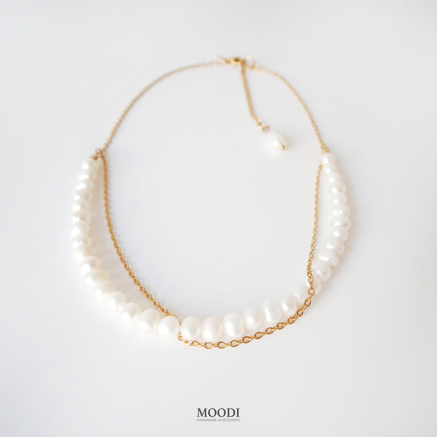 Колие "Mira" с естествени перли