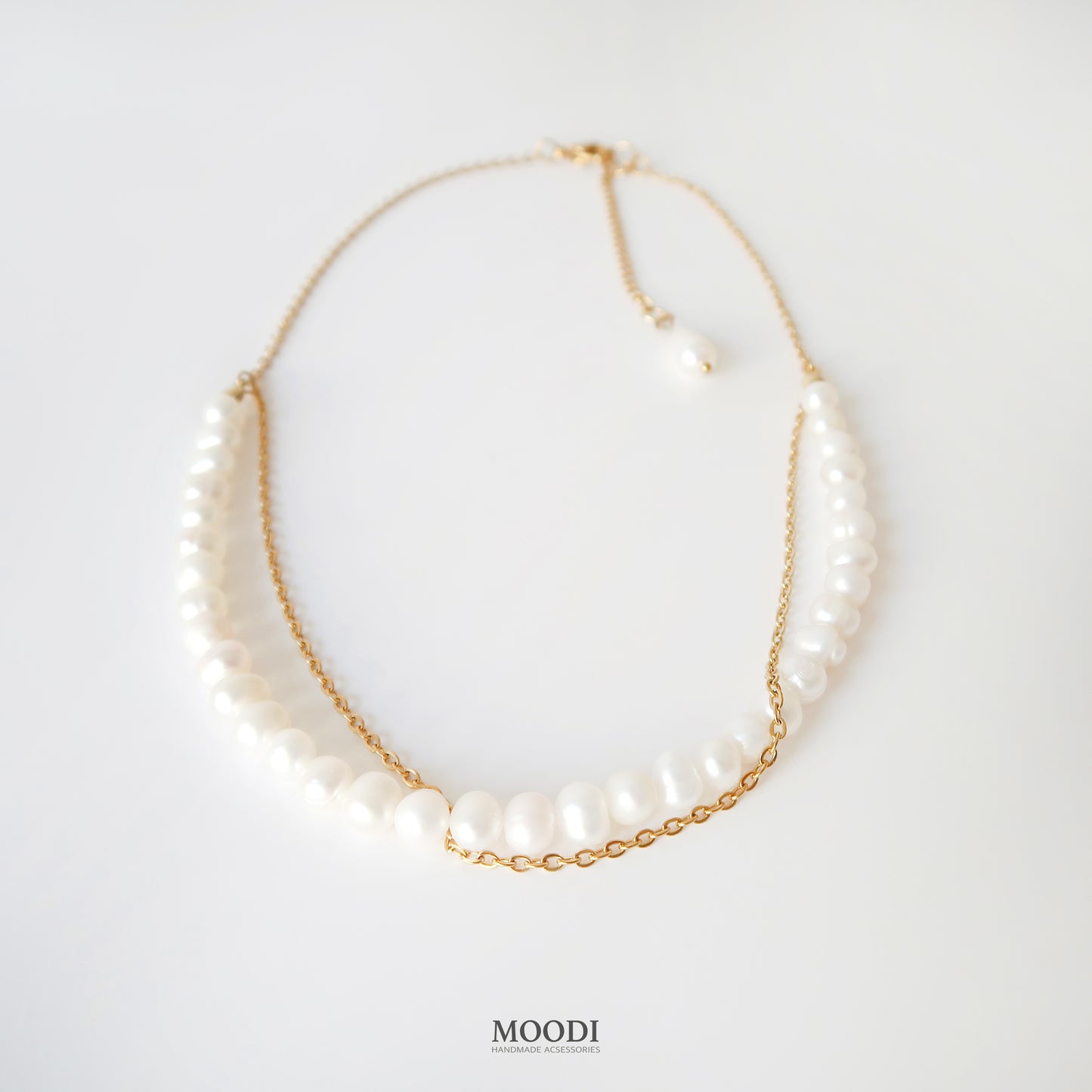 Колие "Mira" с естествени перли