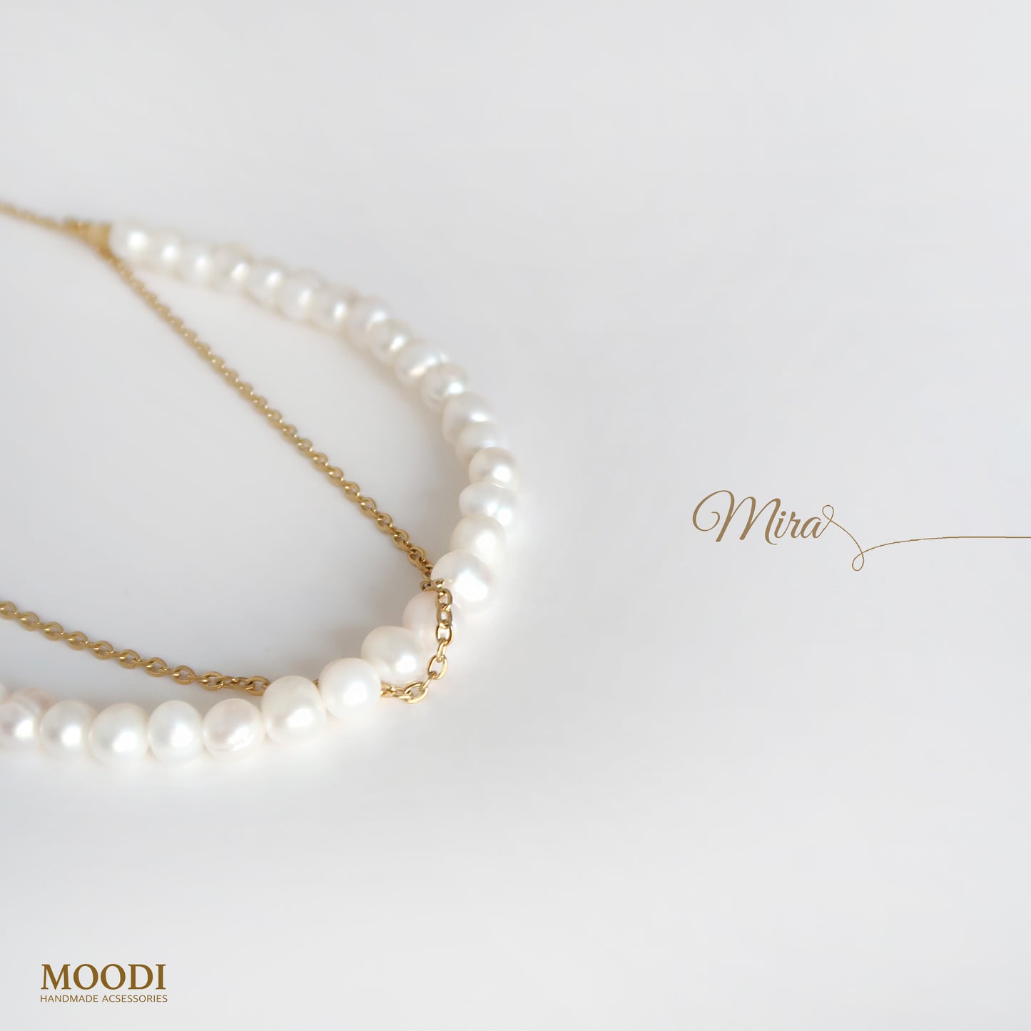 Колие "Mira" с естествени перли
