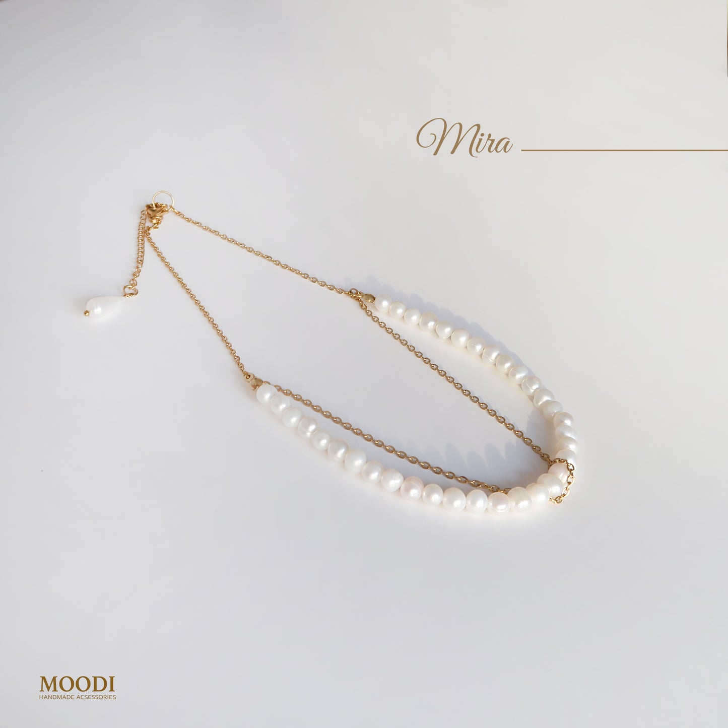 Колие "Mira" с естествени перли