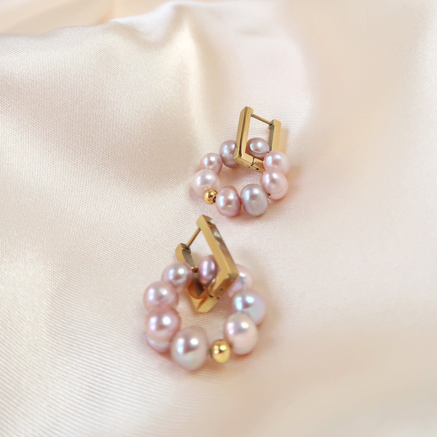 Обеци Lora  "My Pink love"