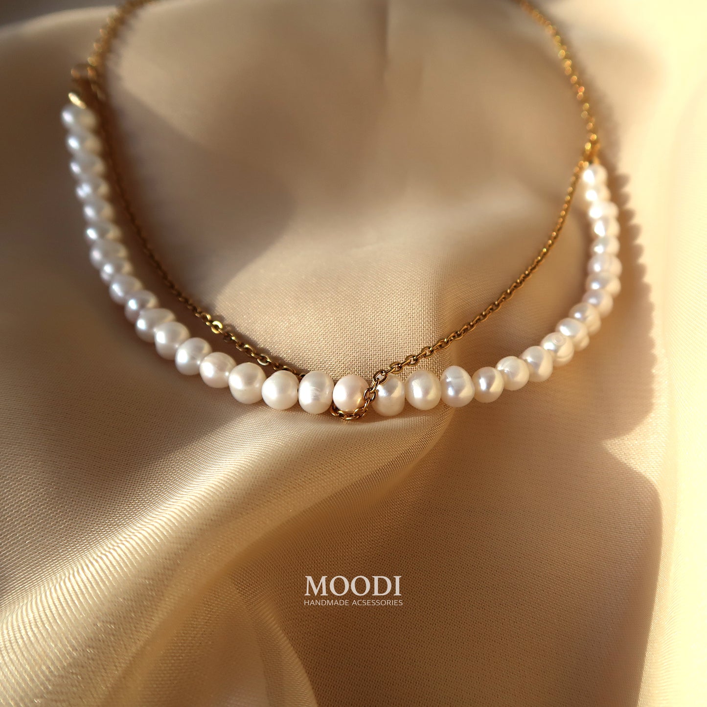 Колие "Mira" с естествени перли