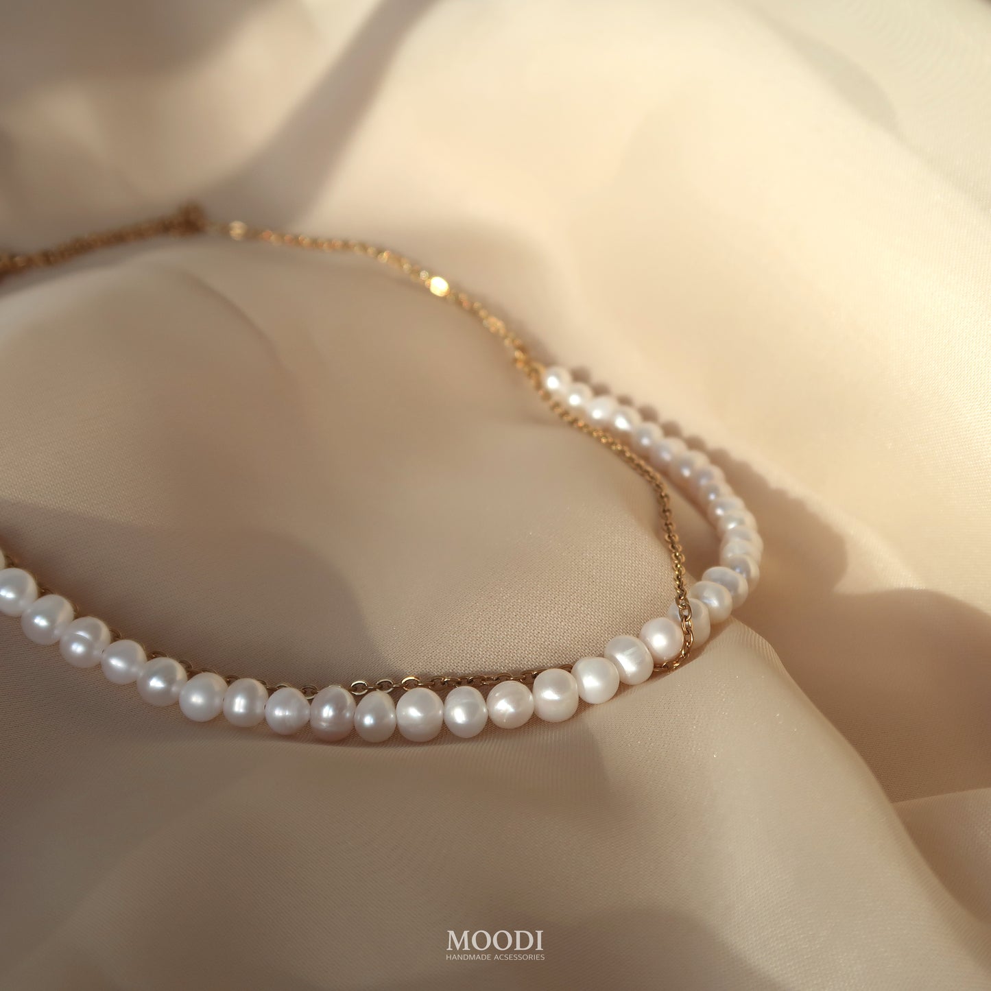 Колие "Mira" с естествени перли