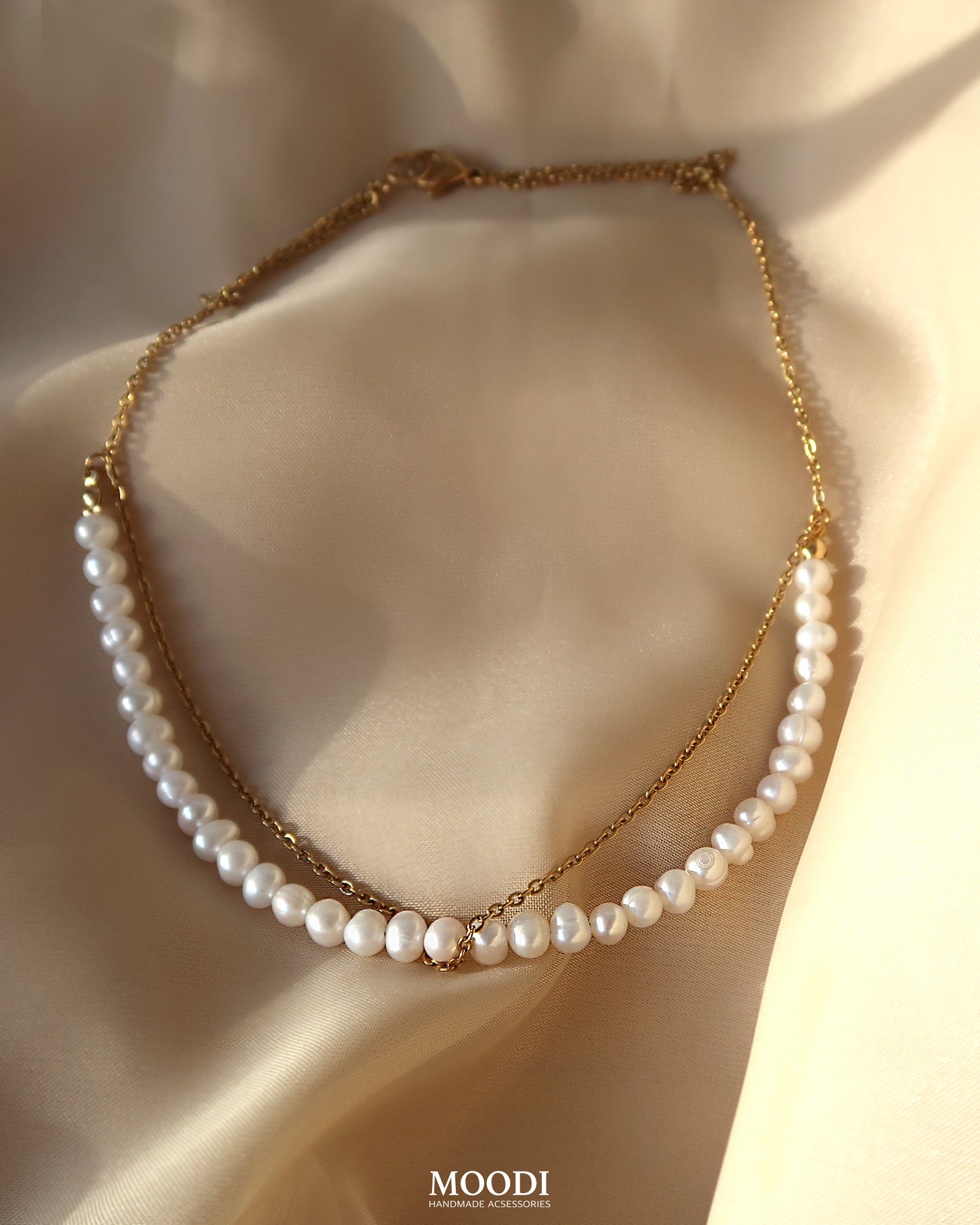 Колие "Mira" с естествени перли